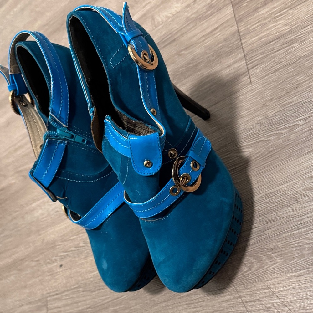 Source Unknown Teal and Blue Heels - image 3
